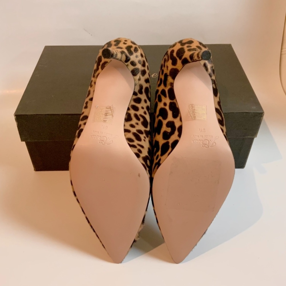 J.Crew 85 Mm Elsie Leopard Rich Mahogany Heel Pump - Picture 14 of 14